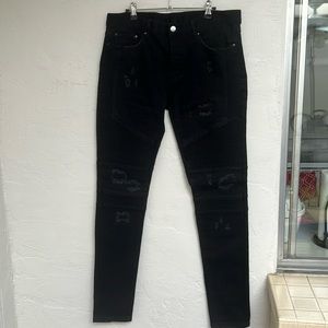 Men’s MNML Moto style denim pants